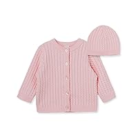 Little Me Girls' Cable Knit Sweater and Cap Set