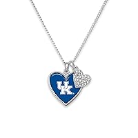 Kentucky Wildcats Amara Crystal Heart Silver Chain Necklace Jewelry Gift UK