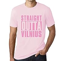 Men's Graphic T-Shirt Straight Outta Vilnius Short Sleeve Tee-Shirt Vintage Birthday Gift Novelty Tshirt