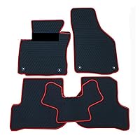 Car Floor Mats Car Mat Rugs Carpet Compatible with Scirocco 2008 2009 2010 2011 2012 2013 2014 2015 2016 2017 Left Hand Drive (Color : Red)