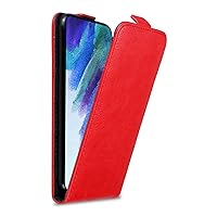 Case Compatible with Samsung Galaxy S22 Plus in Apple RED - Flip Style Case with Magnetic Closure - Wallet Etui Cover Pouch PU Leather Flip