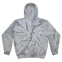 Tie-Dye 8.5 oz Pullover Hooded Sweatshirt L Spider Silver
