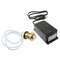 Kingston Brass KADK212 Trimscape Dual Outlet Garbage Disposal Air Switch Kit, Polished Brass