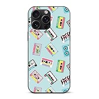 Music Tapes in Retro 80s Style Phone Cases Cute Fashion Protective Cover Soft Silicone TPU Shell Compatible with iPhone 15 iPhone 15 Plus iPhone 15 Pro iPhone 15 Pro Max