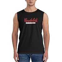 Thankful and Blessed Tank Top Mans Performance Muscle T-Shirt Sleeveless Muscle T-Shirt for Fitness Training Workout
