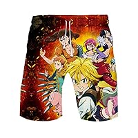 Anime The Seven Deadly Sins 3D Printed Beach Shorts Swim Trunks Summer Boardshorts Jersey Short Pants