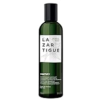 Lazartigue Fortify Densifying Shampoo, Enriched with Guarana and Ricinus, Strengthens Fragile Hair, Stronger Appearance, Perfect for Everyday Usage, Vegan, Lemon