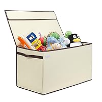 G.U.S. Large Collapsible Toy Box | Toy Organizers, Storage bin, basket with Lid | Sturdy 600D Polyester Toy Chest | Durable, Storage Box for Kids’ Playroom | 30