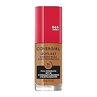 Covergirl Outlast Extreme Wear 3-in-1 Full Coverage Liquid Foundation, SPF 18 Sunscreen, Tawny, 1 Fl. Oz.