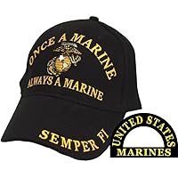 Once A Marine Always A Marine Semper Fi Hat Black