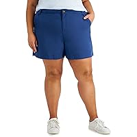 Style & Company Womens Zippered Pocketed Mid Rise Straight Leg Shorts