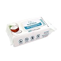 Best Pet Supplies Coconut-Scented Moisturizing Pet Wipes for Dogs & Cats – Extra Soft & Strong Grooming Wipes with Gentle Plant-Derived Formula, Model Number: WW-CO-100 Count (Pack of 1)
