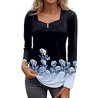 Long Sleeve Shirts for Women,Women's Long Sleeve Tunic Shirts Business Casual Blouses Square Neck Work Tops