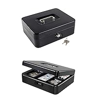 KYODOLED Metal Cash Box with Money Tray and Lock,Money Box with Cash Tray,Cash Drawer