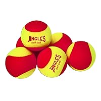 Tennis Jingles Bell Balls Set - Softball Sized Foam Balls/Make Noise Upon Contact