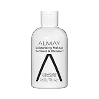 Almay Moisturizing Makeup Remover, Dermatologist Tested and Fragrance Free, Hypoallergenic Cleanser, Removes Regular and Longwear Makeup, 1 Pack, 4 fl oz.