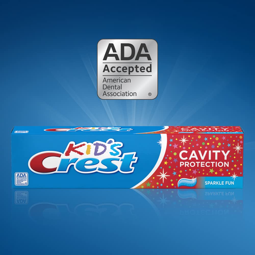 Crest Kids Cavity Protection Toothpaste, Sparkle Fun Flavor, 4.6 oz 4 Pack