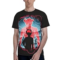 The Devil is A Part-Timer! Men T Shirts Short Sleeve T-Shirts 3D Print Crewneck Loose Breathable Top Sports Fitness Tee