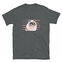 Himalayan Cat July 4th Retro USA American Flag T-Shirt