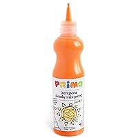 PRIMO Tempera Paint Bottle, 50ml, Orange, Non-Toxic, Ergonomic, For Young Artists