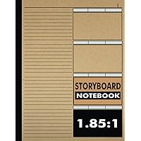 Storyboard Notebook: Blank Storyboard Sketchpad for Film Directors, Animators, Artists, and Students | 1.85:1 Aspect Ratio