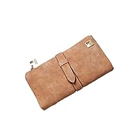 Andongnywell Clearance Womens Bifold Leather Wallets Ladies Wristlet with Card Slots id Window Zipper Coin Purse Slim Clutch