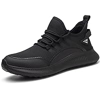 Men's Fashion Steel Toe Shoes Lightweight Comfortable Indestructible Work Sneakers for Men Puncture Proof Slip on Safety Shoes for Industrial,Coustruction