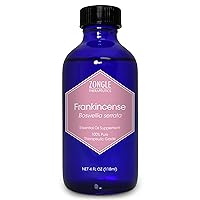 Pure Frankincense Serrata Essential Oil by Zongle, 4 Oz – for Oral Use, Pain Massage, Joint Massage, Knee Massage, Face Wrinkles, Skin, Diffuser – Safe to Ingest, Food Grade, Therapeutic Grade