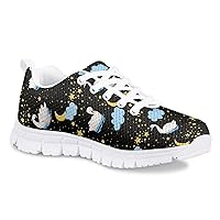 Girls Shoes Mesh Tennis Sneakers Lightweight Non-Slip Gym Running Shoes for Toddler Kids White Sole