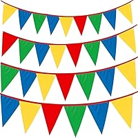 Amscan Multicolor Plastic Large Outdoor Pennant Banner - 120' x 18