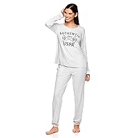 U.S. Polo Assn. Womens Pajama Sets - Two-Piece PJs for Women with Long-Sleeve Tee and Pajama Pants - Women's Loungewear