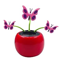 Fashion Solar Powered Dancing Flower Toy Office Desk Car Decor Funny Electric Toy for Kids Sunflower Beetle Car Accessories Nice