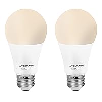 SYLVANIA Bluetooth Mesh LED Smart Light Bulb, One Touch Set Up, A19 60W Equivalent, E26, Soft White, Works with Alexa Only - 2 PK (75761)
