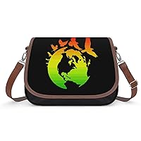Earth Peace Doves Messenger Bag Casual Crossbody Shoulder Bags Lightweight Waterproof Fashion Purse for Women