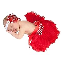 Polka Dots and Red Baby Pettiskirt Newborn Baby Skirt Girl Clothing Nb-12m