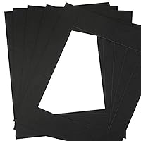 BLACKCORE MAT, 10 of 18x24 Black Pre-cut Acid-free for 12x18 +back+bag