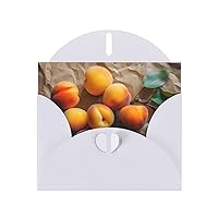 Greeting Card With White Envelopes Blank Card Funny Thank You Card Pearl Paper Birthday Card Yellow Apricots Print Sympathy Card For Holiday Wedding All Occasion 4 X 6 Inch