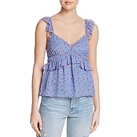 Joie Womens Diondra Sleeveless Blouse Top, Blue, X-Small