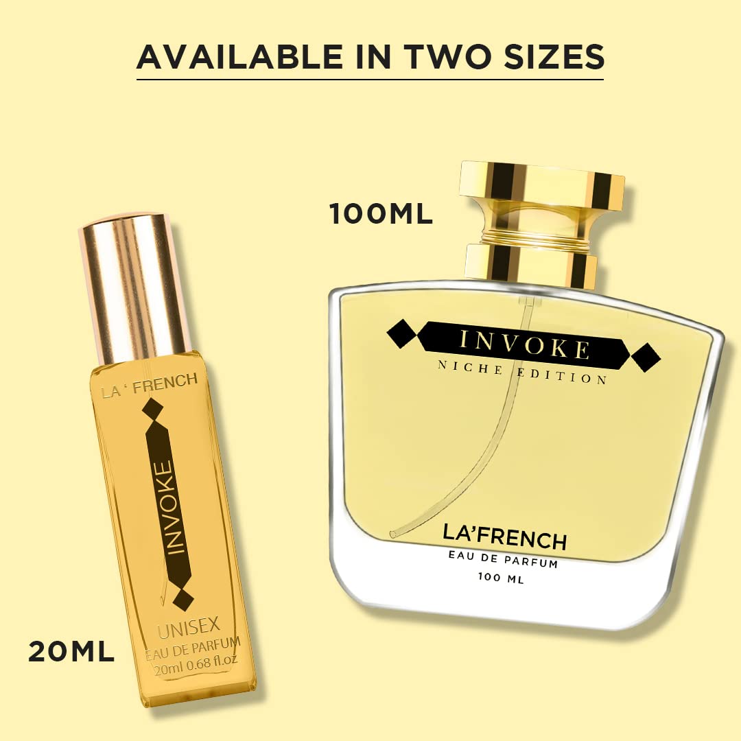 LA' French Niche Edition Luxury Perfume Gift Set 4 | Extra Long Lasting Fragrance | Eau De Parfum Scent | Euphoria | Mood Swing | Happiness | Invoke | Unisex Gift Set (20 Ml (Pack Of 1))
