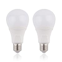 Motion Sensor Light Bulb Outdoor Indoor, 15W (100W Equivalent) Daylight 5000K 1500LM E26 A21 Radar Motion Activated Dusk to Dawn Light for Stairway, Hallway, Porch, Garage, Driveway, Patio, 2 Pack