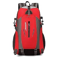 Outdoor travel mountaineering backpack Leisure travel bag Waterproof nylon backpack (Black)