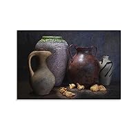 Vase and Urn Still Life Poster Pottery Jar Vase Poster Canvas Wall Art Prints for Wall Decor Room Decor Bedroom Decor Gifts 12x18inch(30x45cm) Unframe-Style