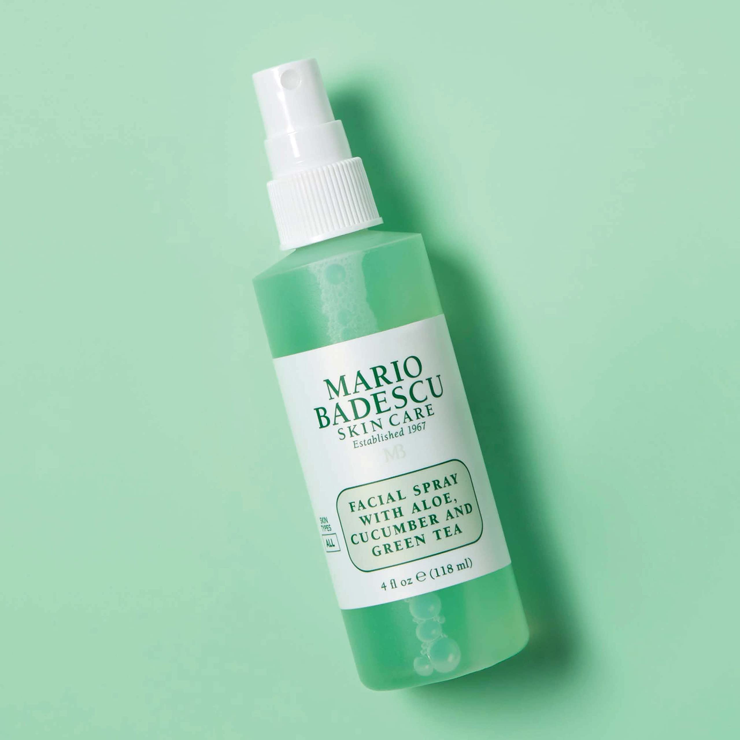 Mario Badescu Facial Spray with Aloe, Cucumber and Green Tea for All Skin Types | Face Mist that Hydrates & Invigorates