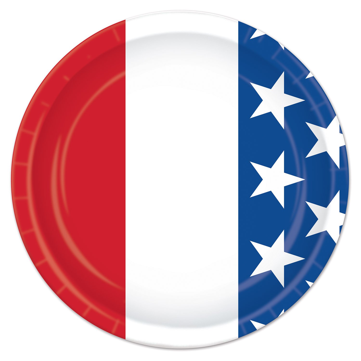 Beistle 8 Piece Patriotic Paper Plates – American Flag Party Supplies-USA 4th of July Tableware, 7
