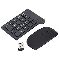 Usb Numeric Keypad, Computer Input Device, Numeric Keypad, Number Pad Plug and Play 2.4GHz Wireless Technology 1200 DPI Sensitive Durable Number Pad Mouse Combo for Home Office, wireless numeric
