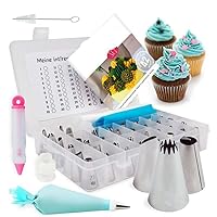 60Pcs Silicone Icing Piping Bag Reusable Cream Pastry Bag Stainless Steel Nozzle Set DIY Cake Decorating Tools