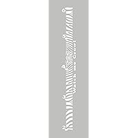 Wall Decor Plus More Zebra Growth Chart Vinyl Wall Decal Girls Room Decor 2-6 Ft White, 2-6 Ft, White