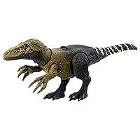 Mattel Jurassic World Wild Roar Dinosaur Toy with Sound & Attack Move, Orkoraptor Posable Action Figure, 11 inches Long