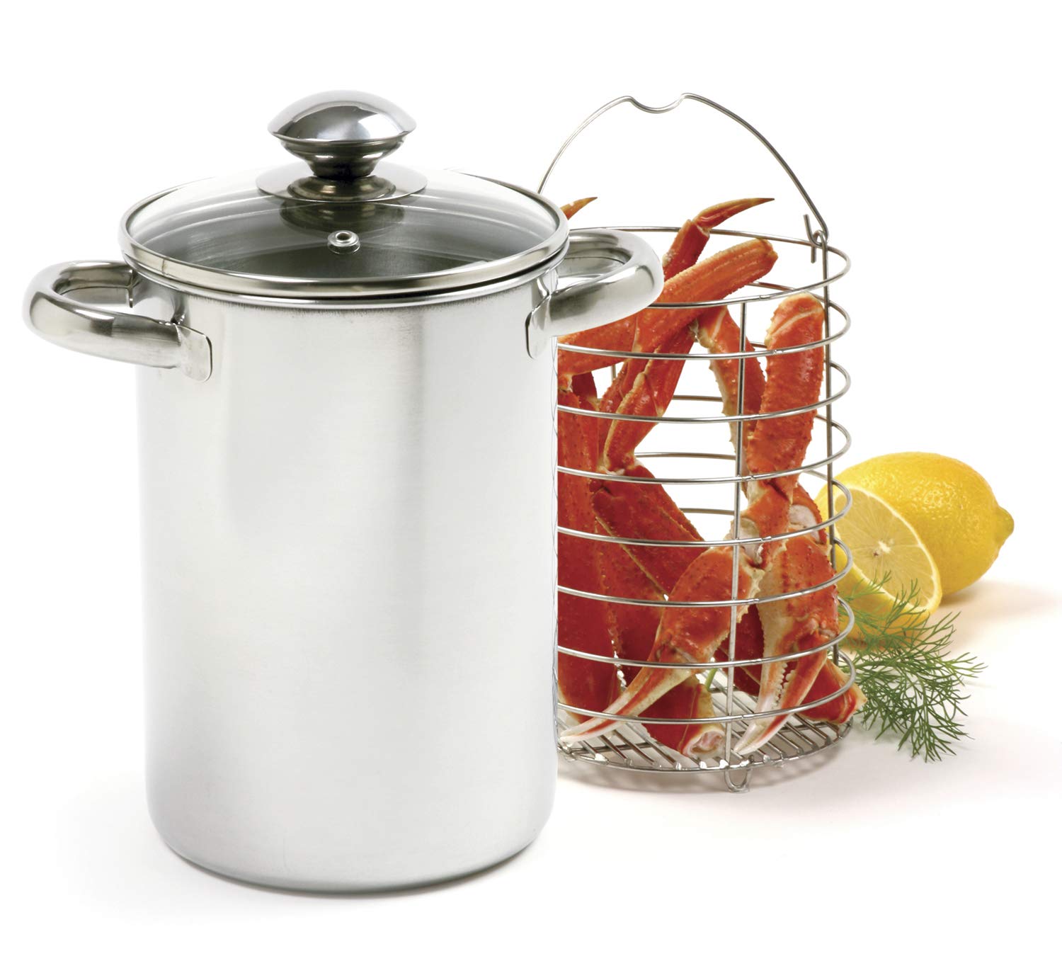 Norpro 573 Stainless Steel Vertical Cooker/Steamer, 3 Piece Set, 10in/25.5cm, as shown