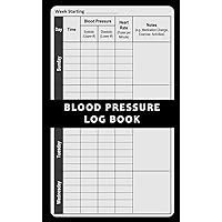 Pocket Size Blood Pressure Log Book: Small Portable BP Logbook to Record, Track & Monitor Your Daily At-Home Readings, 52-Week Journal, 4.25